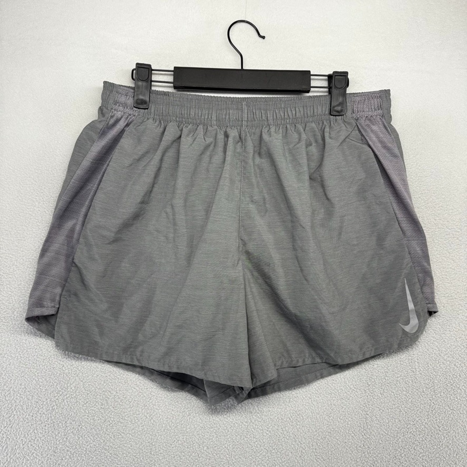 Nike Running Shorts Men's Large Gray Challenger Lined Training Pockets 4.5 In
